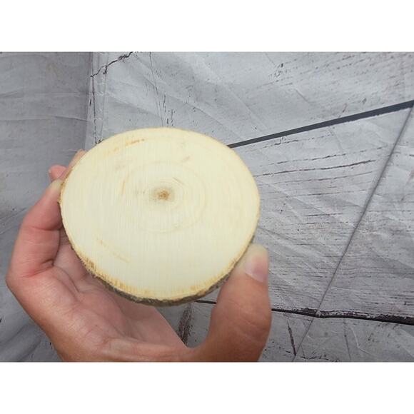 Melted Snowman Wooden Slice With Red Winter Hat Tier Sitter Wnter Decor New - Picture 3 of 4